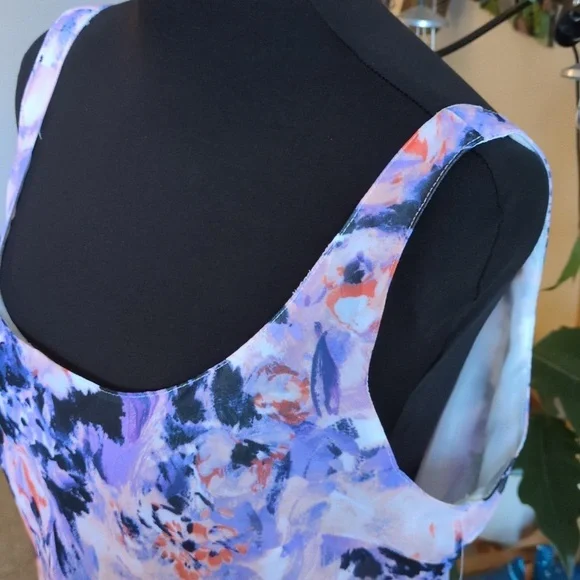 Nine West Tiered Floral-Print Maxi Dress Sz 12 - Picture 5 of 6